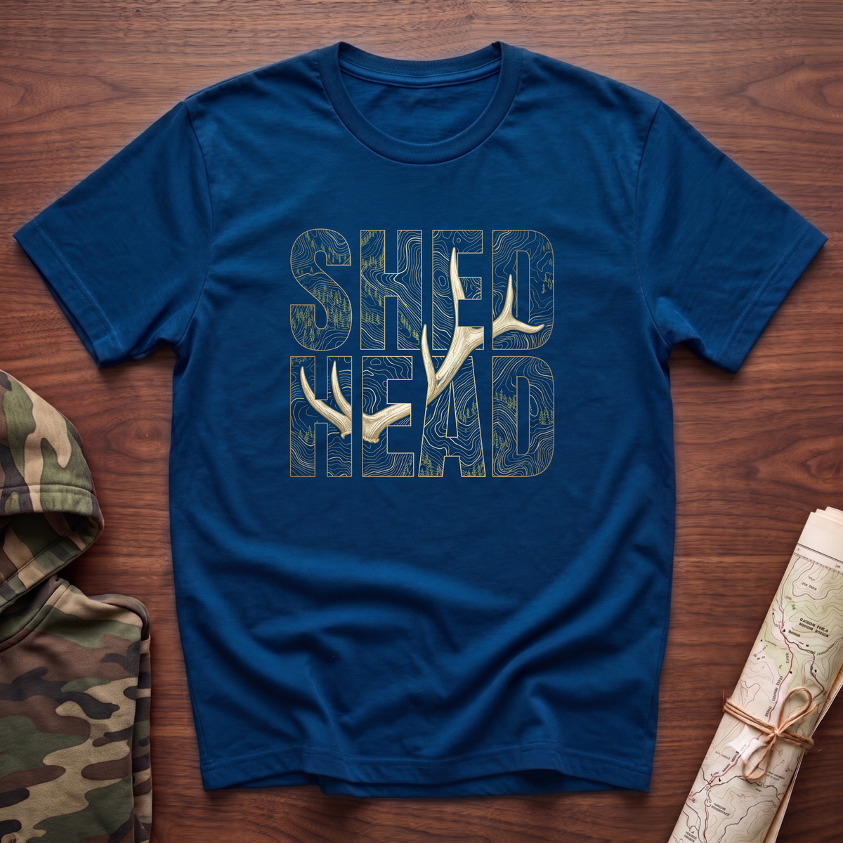 SHED HEAD Elk Shed Topography T-Shirt