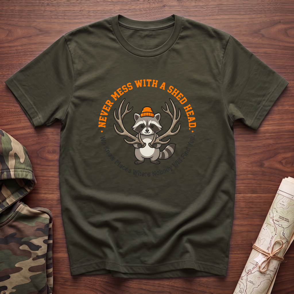 Never Mess With A Shed Head Raccoon T-Shirt