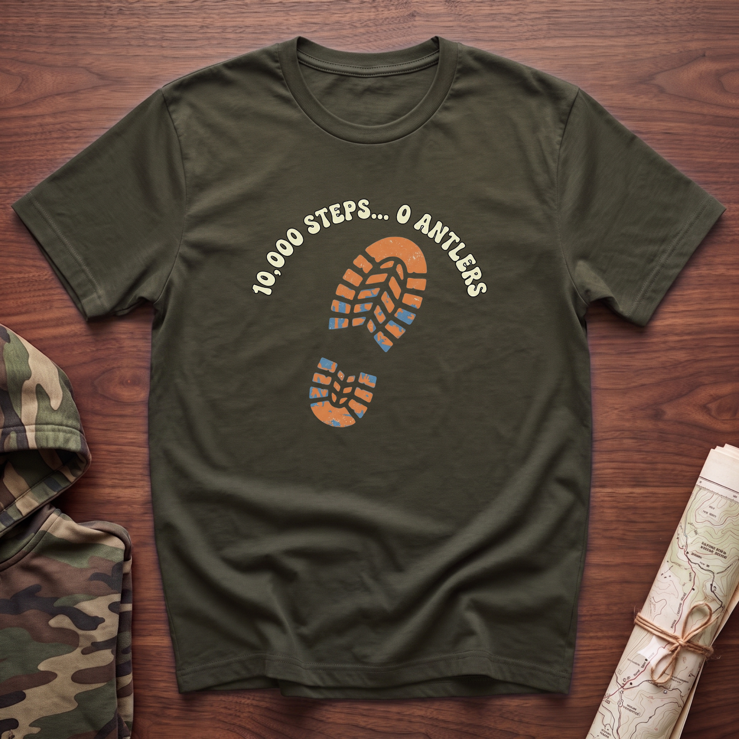 10,000 Steps...0 Antlers T-Shirt