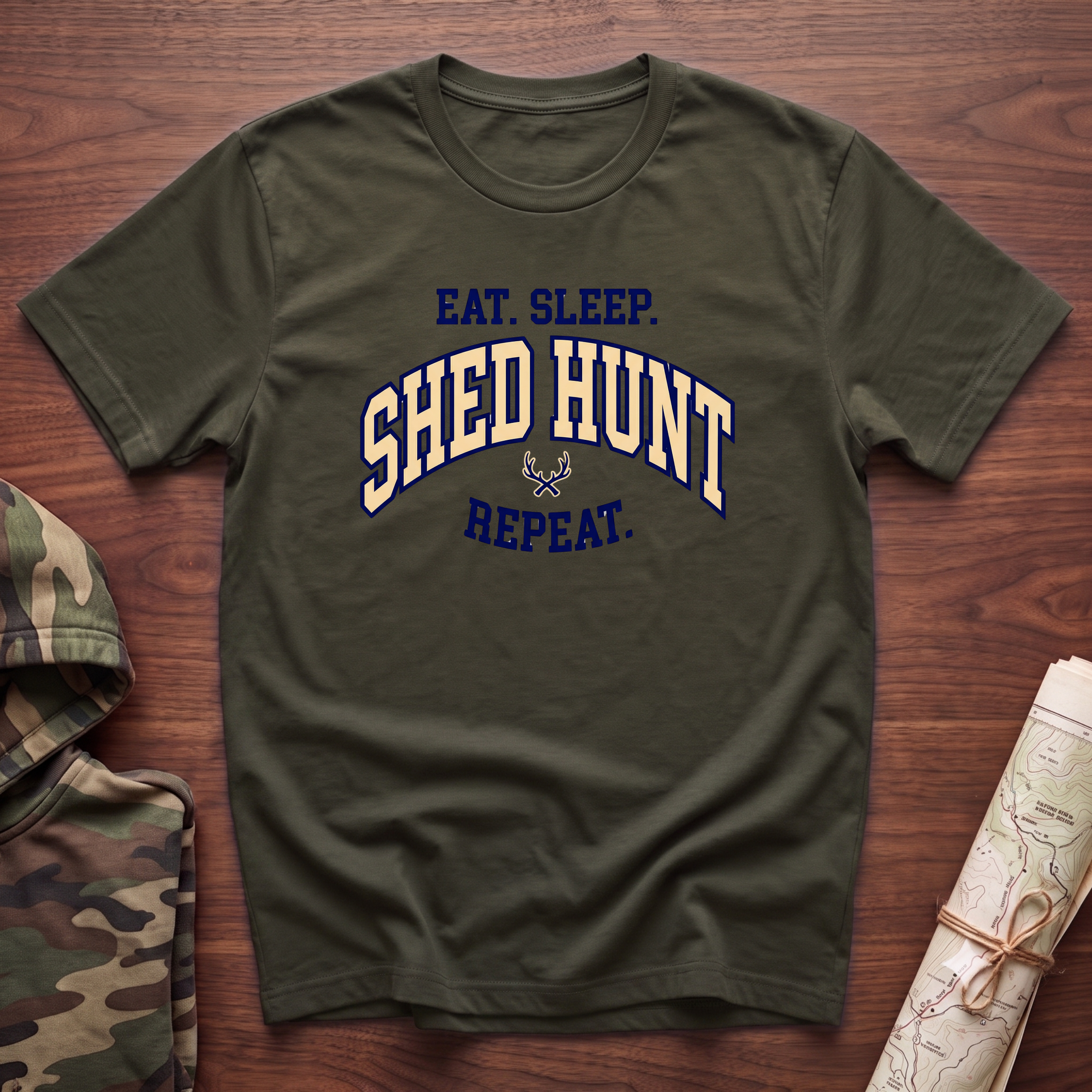 Eat. Sleep. Shed Hunt. Repeat. T-Shirt