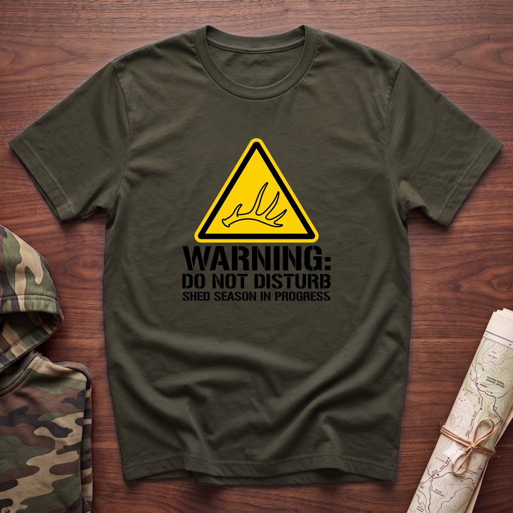 Warning: Do Not Disturb. Shed Season in Progress T-Shirt