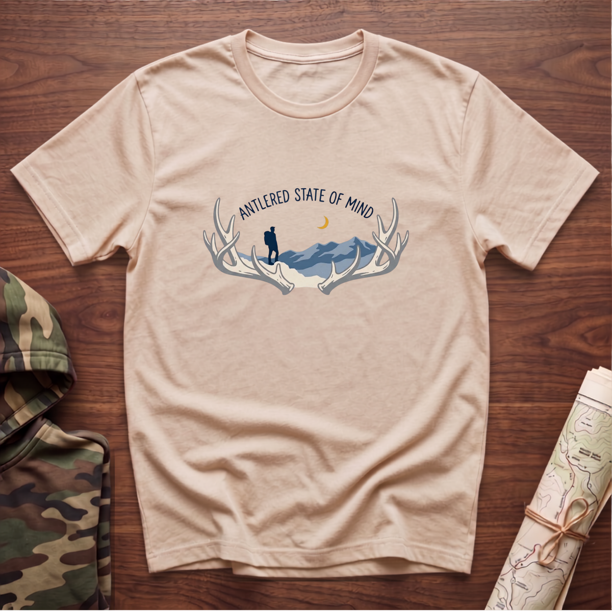 Antlered State Of Mind Hiker T-Shirt