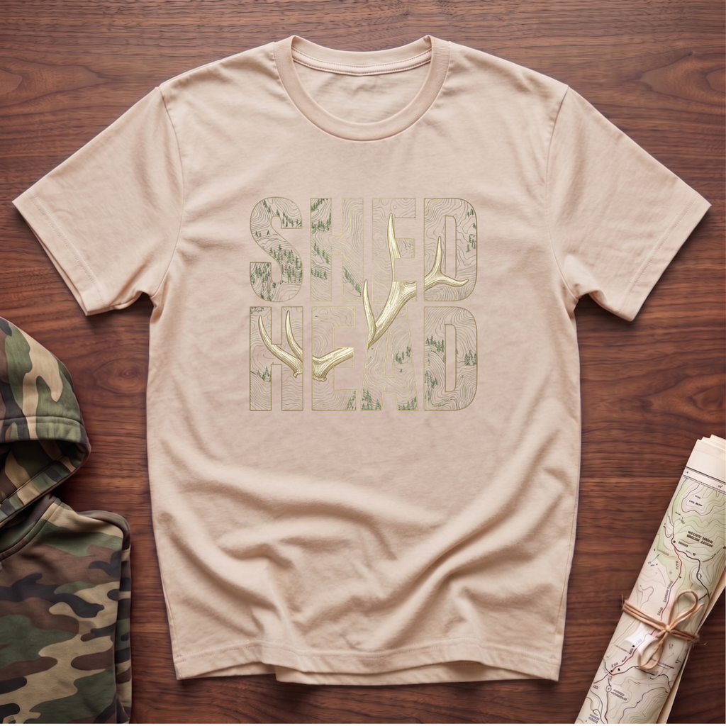 SHED HEAD Elk Antler Topography T-Shirt