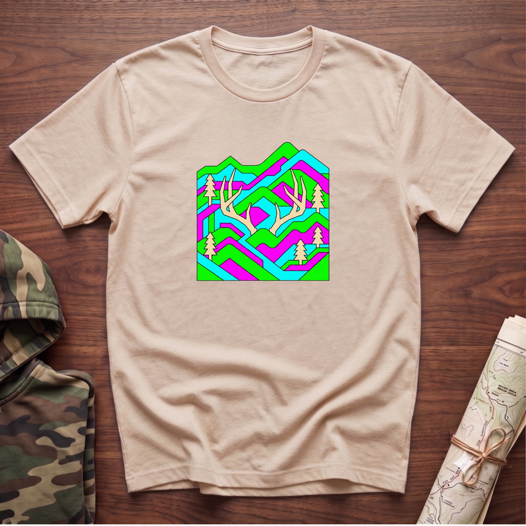 Neon Mountain Sheds T-Shirt