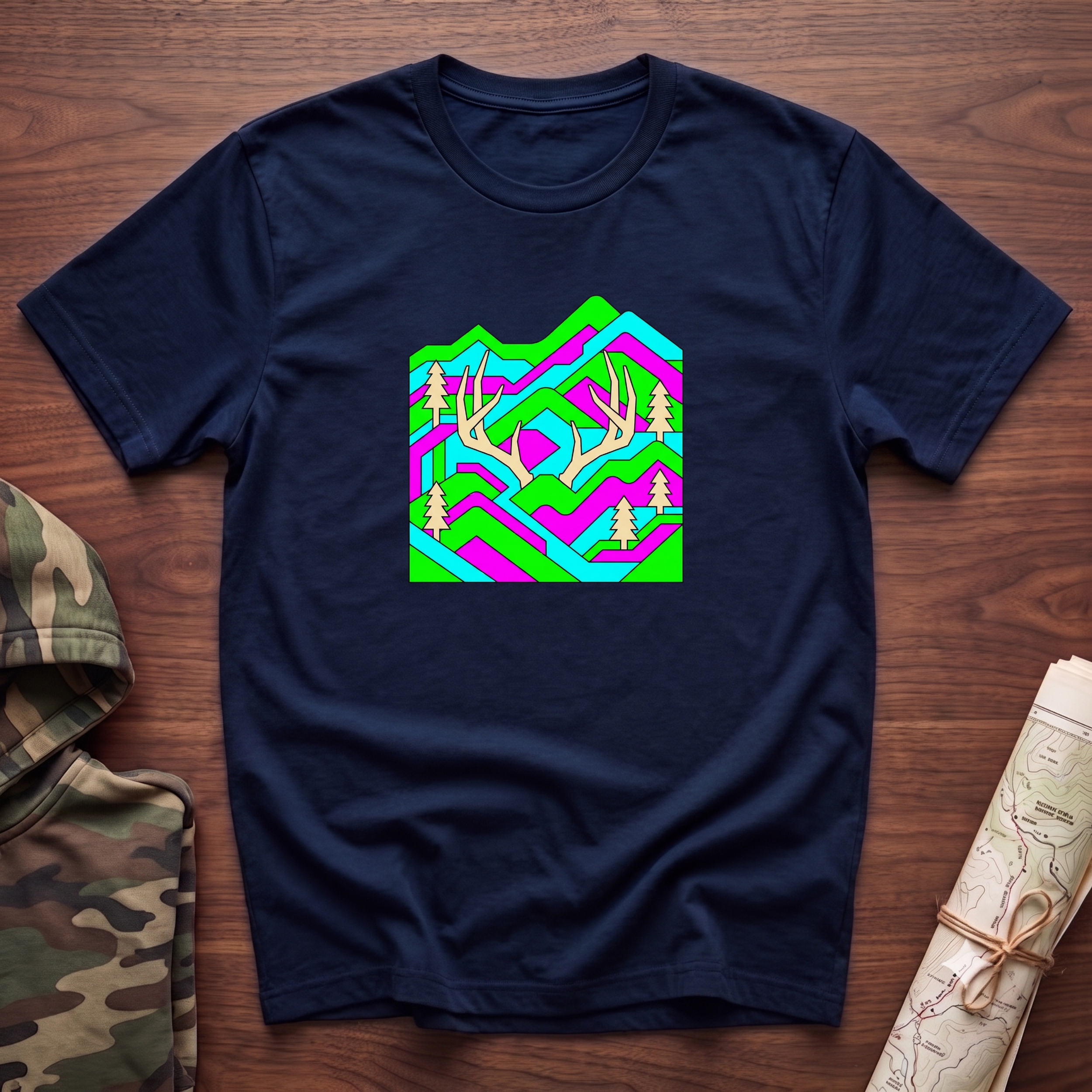 Neon Mountain Sheds T-Shirt