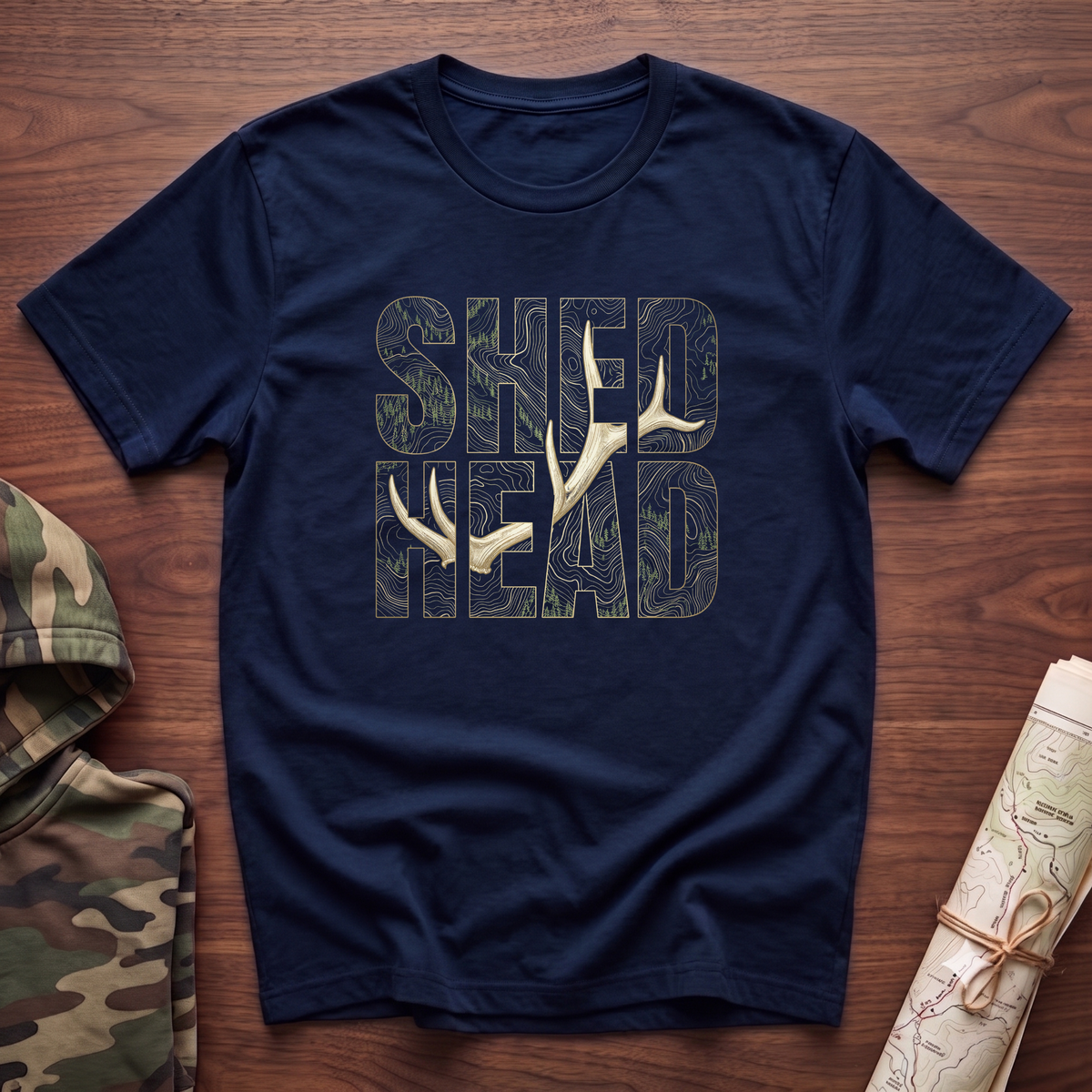 SHED HEAD Elk Shed Topography T-Shirt
