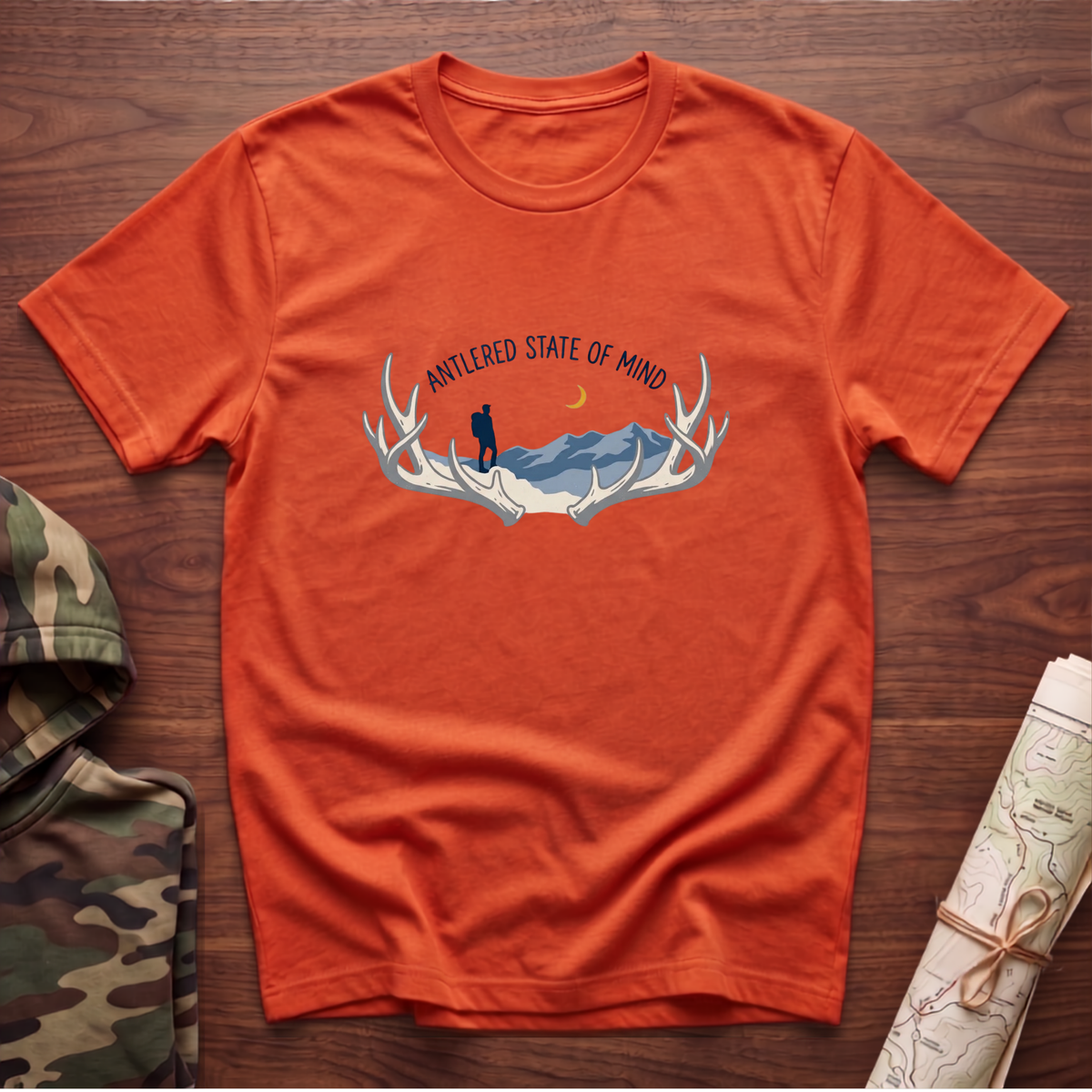 Antlered State Of Mind Hiker T-Shirt