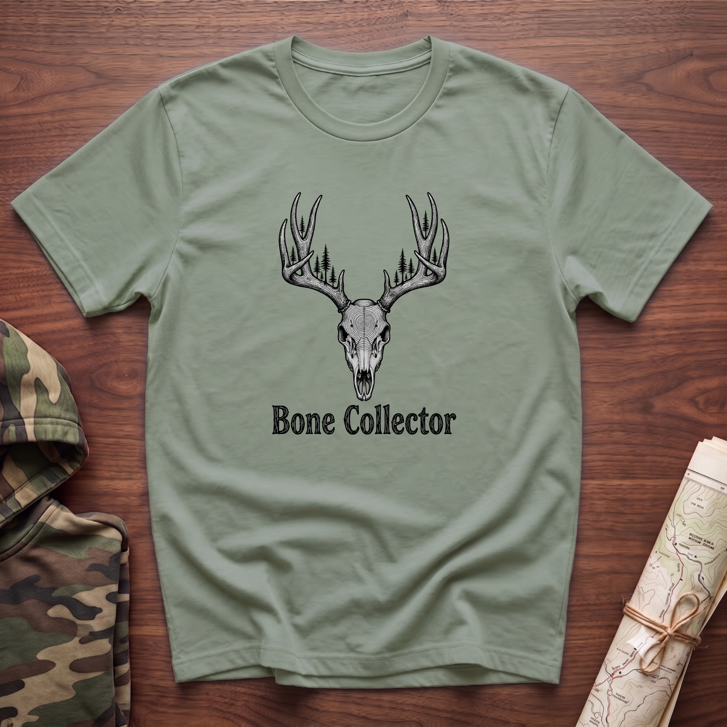 Bone Collector Branching Skull T-Shirt