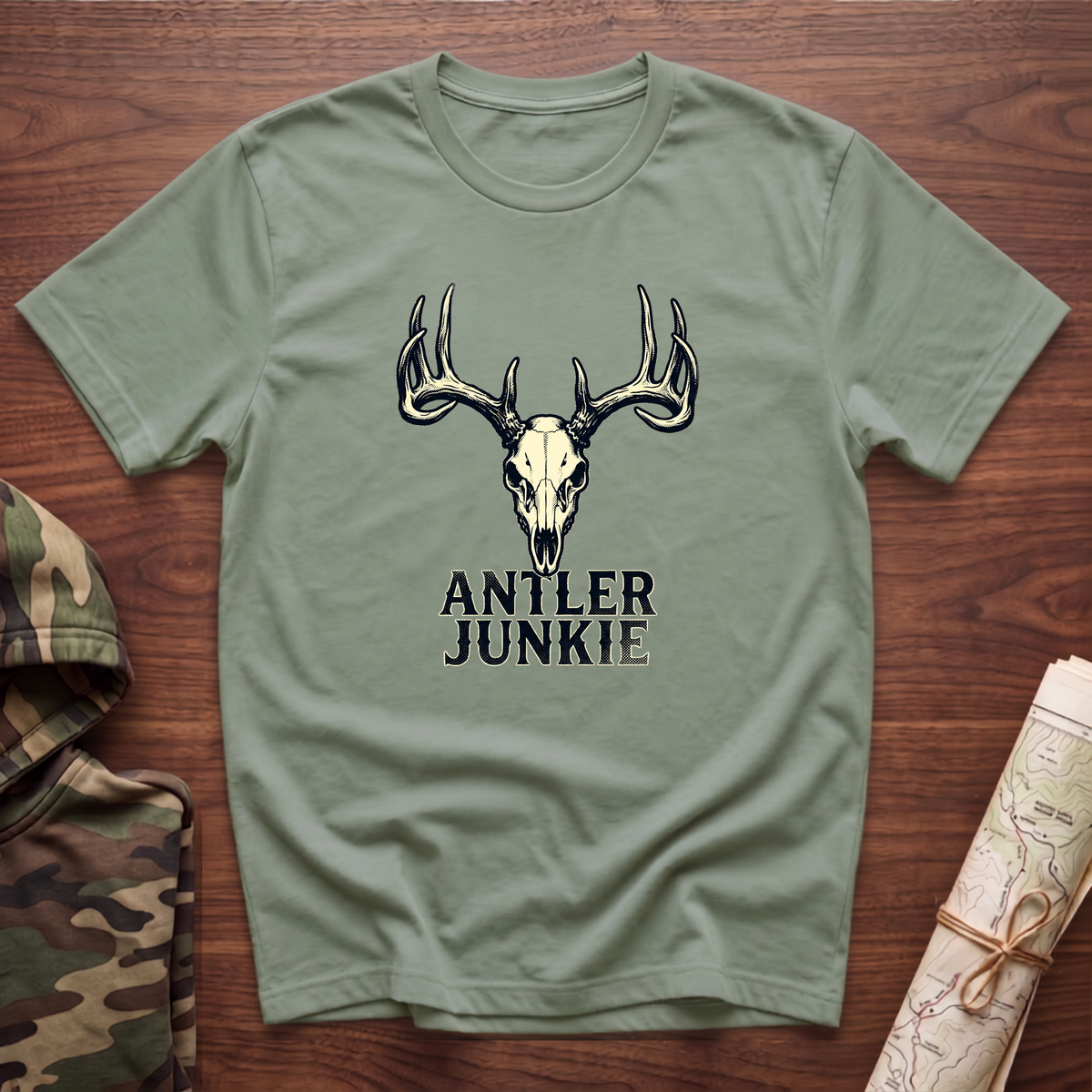 Antler Junkie Skull T-Shirt