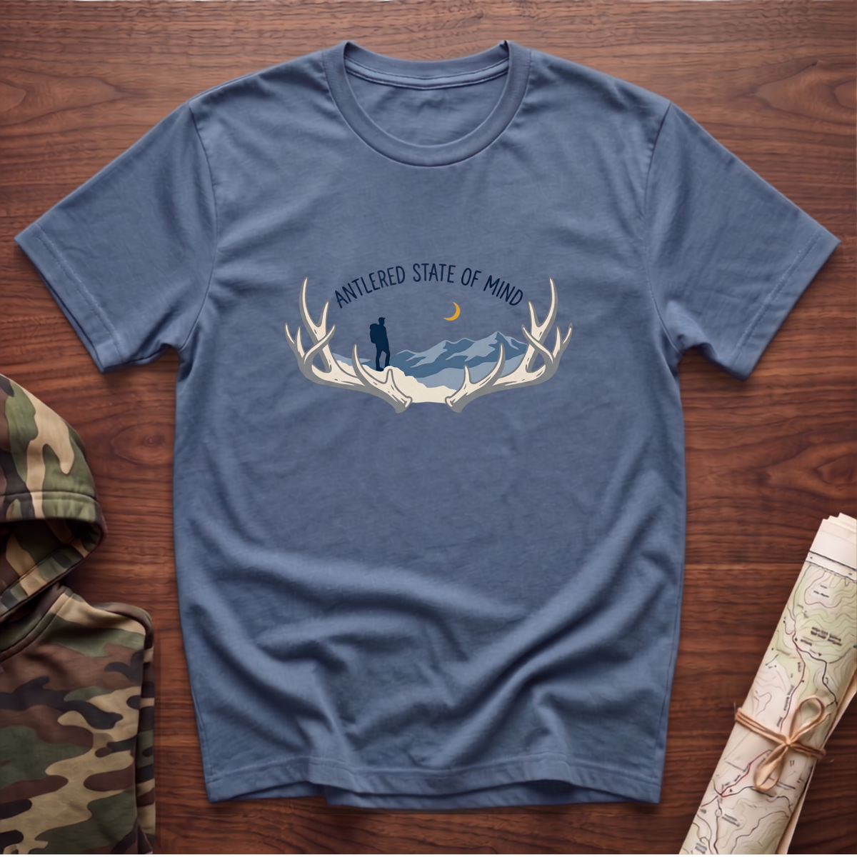 Antlered State Of Mind Hiker T-Shirt