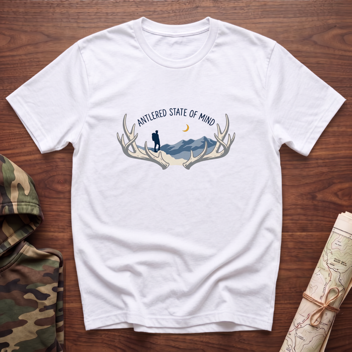 Antlered State Of Mind Hiker T-Shirt