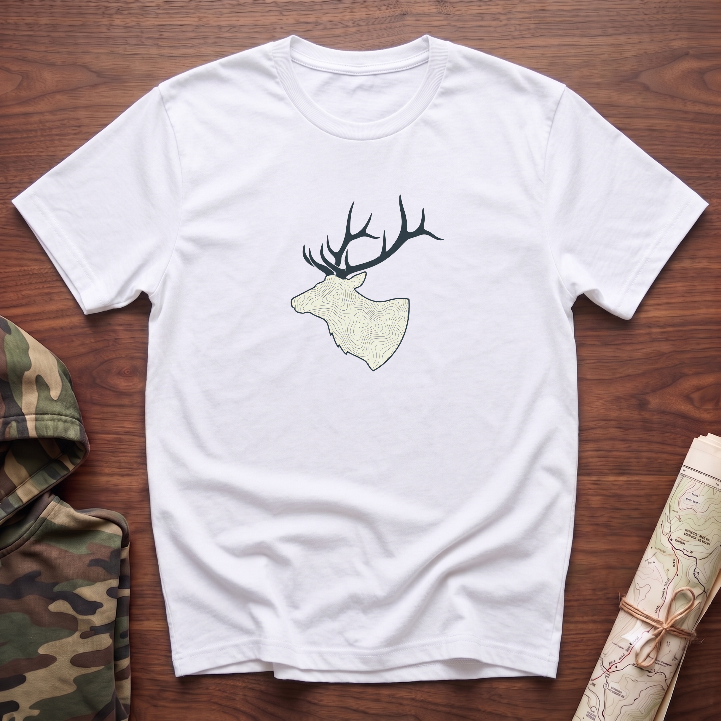 Elk Topography Silhouette T-Shirt